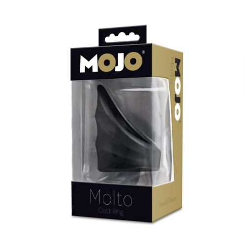 Черное эрекционное кольцо Mojo Molto (черный)