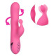 Розовый вибратор-кролик с волновым движением ствола Santa Barbara Surfer - 24 см. (розовый)