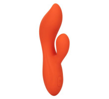 Оранжевый вибратор-кролик Liquid Silicone Dual Teaser (оранжевый)