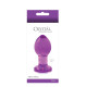 Фиолетовая стеклянная анальная пробка Crystal Medium - 7,6 см. (фиолетовый)
