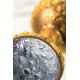 Золотистая маленькая анальная втулка с прозрачным кристаллом - 6 см. (прозрачный)
