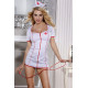 Костюм строгой медсестры (белый с красным|S-M-L)