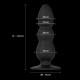 Черный конический анальный виброплаг - 11,3 см. (черный)