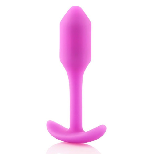 Розовая пробка для ношения B-vibe Snug Plug 1 - 9,4 см. (розовый)