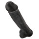 Чёрный фаллоимитатор-гигант 15  Cock with Balls - 40,6 см. (черный)