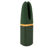 Зеленый вибратор Luxurious Split Tip Vibrator - 13,1 см. (зеленый)