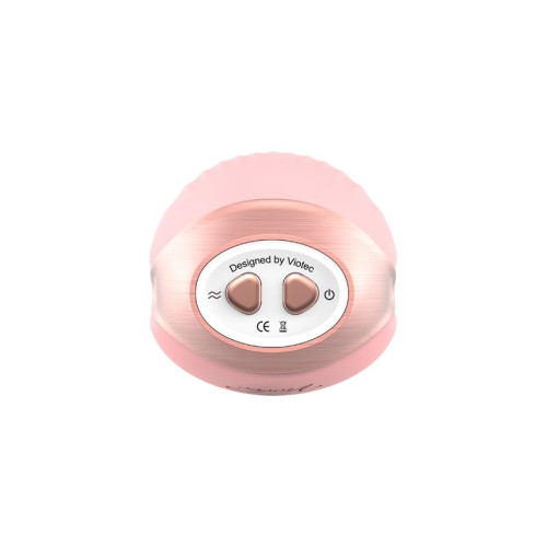 Розовый вибростимулятор с вакуумной стимуляцией Cherubic (розовый)