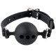 Силиконовый кляп-шар с отверстиями для дыхания Silicone Breathable Ball Gag Small (черный)