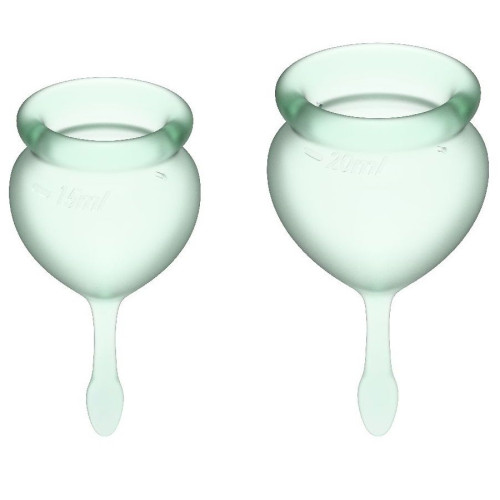 Набор зеленых менструальных чаш Feel good Menstrual Cup (зеленый)