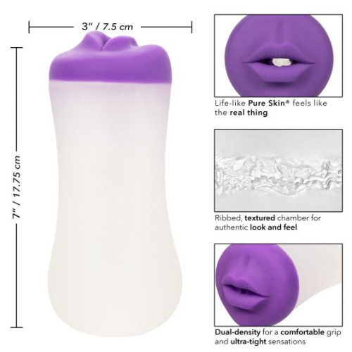Ультрамягкий мастурбатор-ротик Deep Throat Grip (прозрачный)