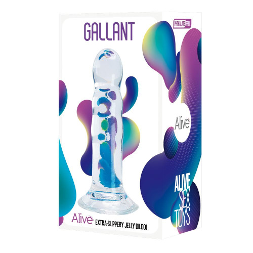 Прозрачный фаллоимитатор на присоске Gallant Jelly Dildo - 16 см. (прозрачный)