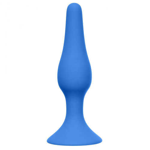 Синяя анальная пробка Slim Anal Plug Medium - 11,5 см. (синий)