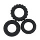 Набор Titan из 3 эрекционных колец, имитирующих автомобильные шины (черный)