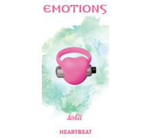 Розовое эрекционное виброкольцо Emotions Heartbeat Light pink (розовый)