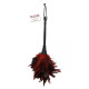 Кисточка с красно-чёрными пёрышками Frisky Feather Duster - 36 см. (красный с черным)