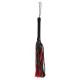 Черно-красная многохвостая плеть-флоггер - 41 см. (черный с красным)