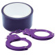 Набор для фиксации BONDX METAL CUFFS AND RIBBON: фиолетовые наручники из листового материала и липкая лента (фиолетовый)