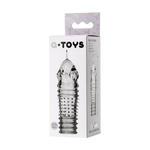 Прозрачная насадка на пенис TOYFA A-Toys с расширенной головкой - 15,3 см. (прозрачный)