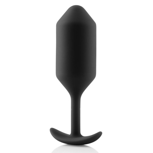 Чёрная пробка для ношения B-vibe Snug Plug 3 - 12,7 см. (черный)