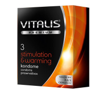 Презервативы VITALIS PREMIUM stimulation & warming с согревающим эффектом - 3 шт. (прозрачный)