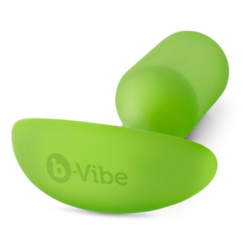Лаймовая пробка для ношения B-vibe Snug Plug 3 - 12,7 см. (лаймовый)