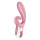 Розовый вибратор-кролик Hug Me - 21,2 см. (розовый)