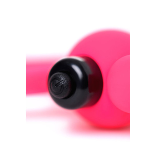 Розовое эрекционное виброкольцо на пенис с ушками (розовый)