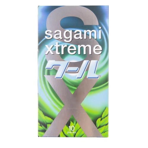 Презервативы Sagami Xtreme Mint с ароматом мяты - 10 шт. (прозрачный)