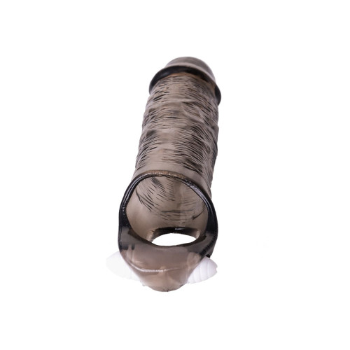 Закрытая дымчатая насадка Toyfa XLover с подхватом - 15,5 см. (дымчатый)