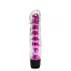 Прозрачно-розовой вибратор с пупырышками - 17,5 см. (розовый)