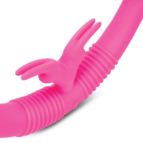 Розовый парный вибратор-кролик Together Vibes - 35,6 см. (розовый)