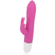 Розовый вибромассажер с клиторальным стимулятором ROLLER TIP WITH ROLLER BALL MOVEMENT - 14 см. (розовый)