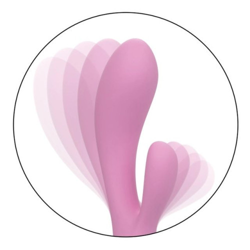 Розовый ультрагибкий вибратор-кролик Zoie - 17,75 см. (розовый)