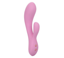 Розовый ультрагибкий вибратор-кролик Zoie - 17,75 см. (розовый)