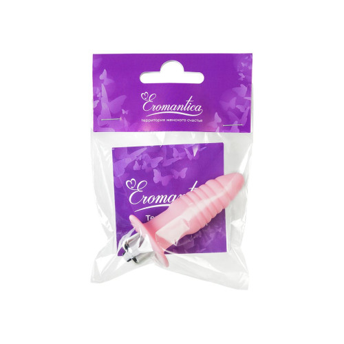 Розовая анальная вибровтулка Princess - 9 см. (розовый)
