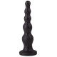 Чёрная анальная ёлочка с ограничительным основанием - 17,5 см. (черный)