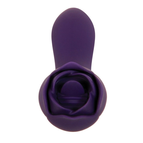Фиолетовый двусторонний вибратор Thorny Rose - 20 см. (фиолетовый)