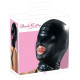 Черная эластичная маска на голову с отверстием для рта (черный)
