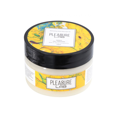 Твердое массажное масло Pleasure Lab Refreshing с ароматом манго и мандарина - 100 мл.