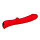 Красный вибромассажер 5  Silicone Wild Passion - 19,1 см. (красный)