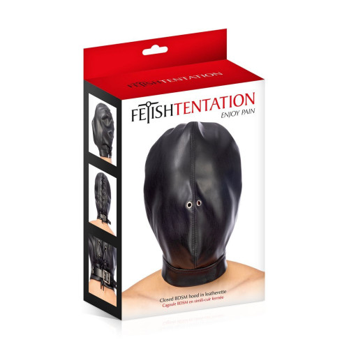 Маска-шлем на голову с отверстиями для дыхания (черный)