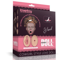 Темнокожая секс-кукла с реалистичными вставками Cowgirl Style Love Doll (коричневый)