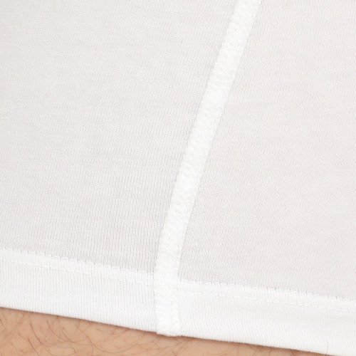 Белые мужские трусы-боксеры с пришивной брендированной резинкой (белый|S)