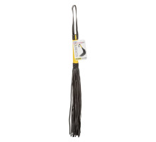 Черная плеть с желтой рукоятью Boundless Flogger - 69,25 см. (черный с желтым)
