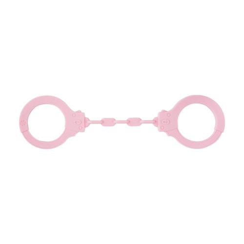 Розовые силиконовые наручники Suppression (розовый)