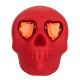 Красный вибромассажер в форме черепа Bone Head Handheld Massager (красный)