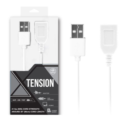 Белый удлинитель USB-провода - 100 см. (белый)