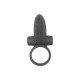 Чёрное эрекционное кольцо с вибрацией и язычком Sex Expert (черный)