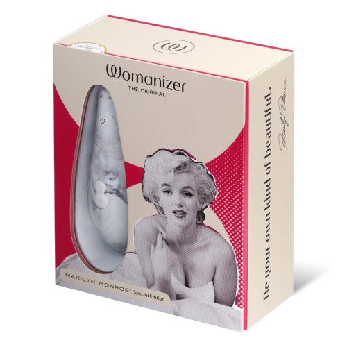 Белый бесконтактный клиторальный стимулятор Womanizer Marilyn Monroe Special Edition (белый)