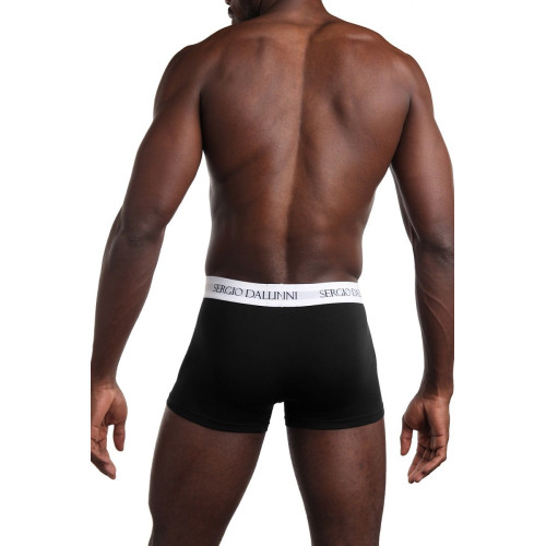 Мужские боксеры с гульфиком из хлопкового материала (черный|XXL)